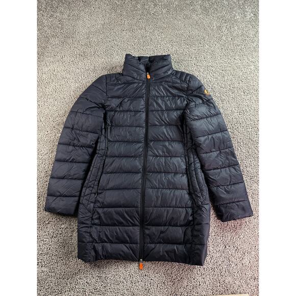 Save The Duck Jacket Womens Small 1 Black Ultra Light Plumtech Puffer Coat - Picture 1 of 14